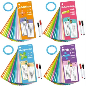 Educational Math Flashcards, Multiplication & Division 0-12, Interactive Learning Toy, Paper Material, Preschool Classroom Activities, Math Practice, Number Cards