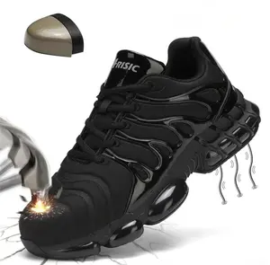 Men's Steel Toe Work Sneakers -Puncture ResistantLightweight, Arch Support, Non-Slip EVA Sole, Fabric Insole& Inner, Round Toe Cap for Spring/Summer