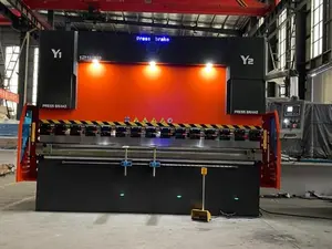 125T 3200 orange-black torsion servo CNC bending machine is equipped with the E21 system
