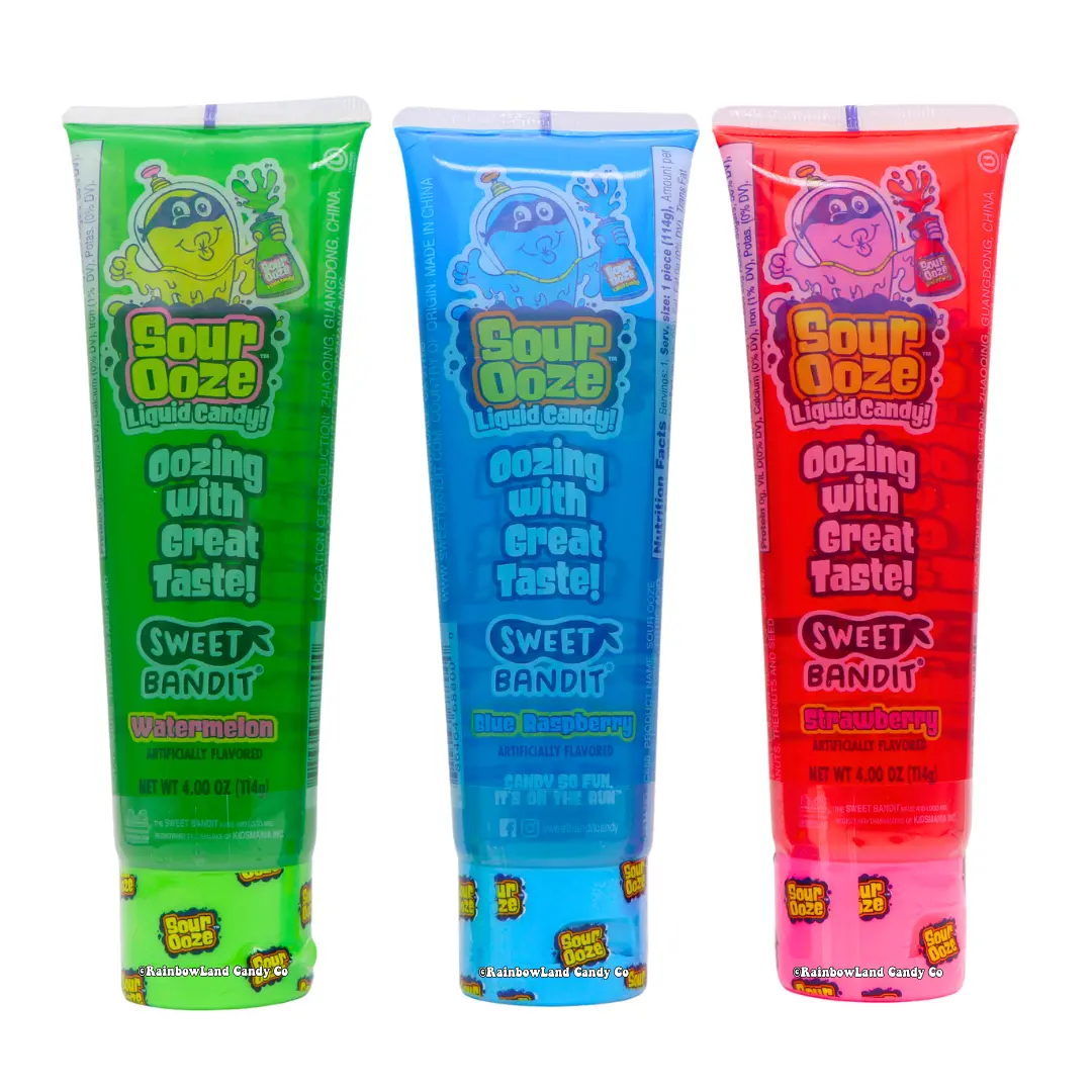 Sour Ooze Tube | Watermelon, Blue Raspberry or Strawberry | 90s Nostalgic Sour Candy (one)