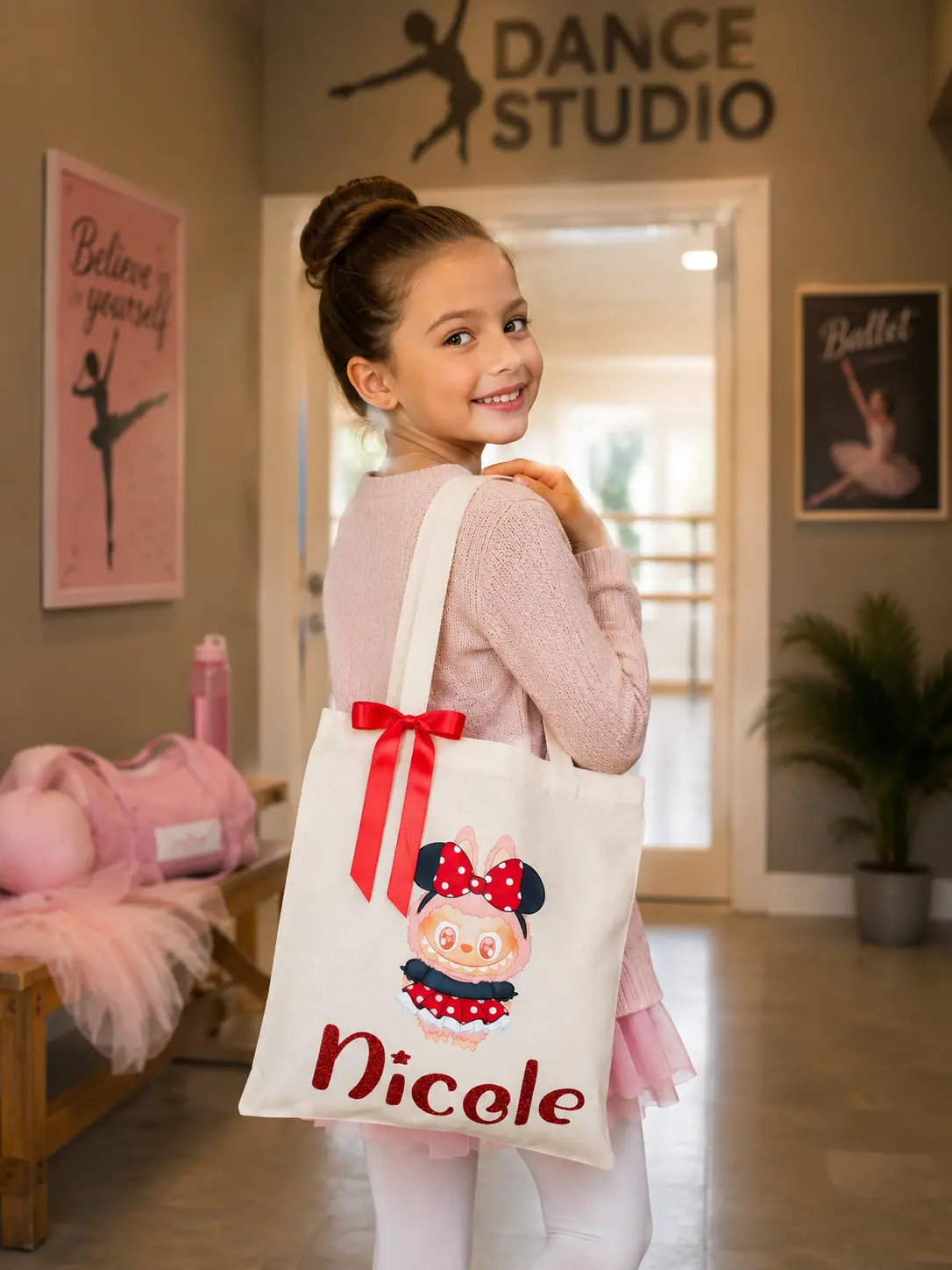 Tote with Cute Trendy Character