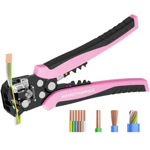haisstronica Self-Adjusting  , Pink 3 In 1 /Cutter/Crimping Heavy Duty Automatic Electrical   for 10-24 AWG Stranded, Solid,Landscape Etc electric wire stripper