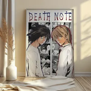 Death Note Kira & L Poster Light Yagami Lawliet Matte Anime Wall Art All Sizes