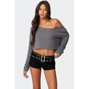 Cropped Off Shoulder Top