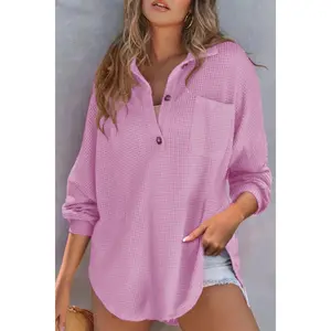 Half Button Long Sleeve Sweatshirt