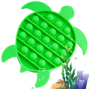NiHealth Push Pop Bubble Fidget Sensory Toy Sea Turtle Shaped Fidget Toy for Special Needs Stress Reducer Anxiety Relief Popper Game Squeeze Toy
