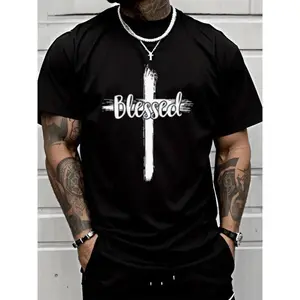 100% cotton Christian Jesus Graphic Tees T Shirts For Men  Pure Heavy Cotton T Shirt