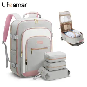 LIFEAMAR Durable Travel Backpack Expandable Anti-Theft Large Capacity for Women Men School Outdoor Business Trip with Laptop Pocket perfect valentine