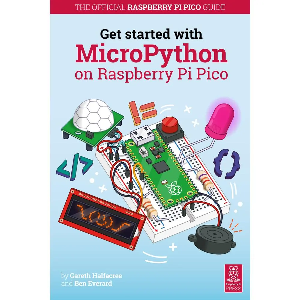 USED Book - Get Started with MicroPython on Raspberry Pi Pico: The Official Raspberry Pi Pico Guide by Gareth Halfacree (Paperback) - english