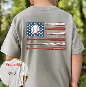 Baseball American Flag Youth Shirt, Toddler Clothes, Country Boy Clothing, Camo Tee, Baseball Shirt, Game Day Tee, Gift For Son And Daughter, Full Colors, Youth Shirt Available In Sizes XS–XL