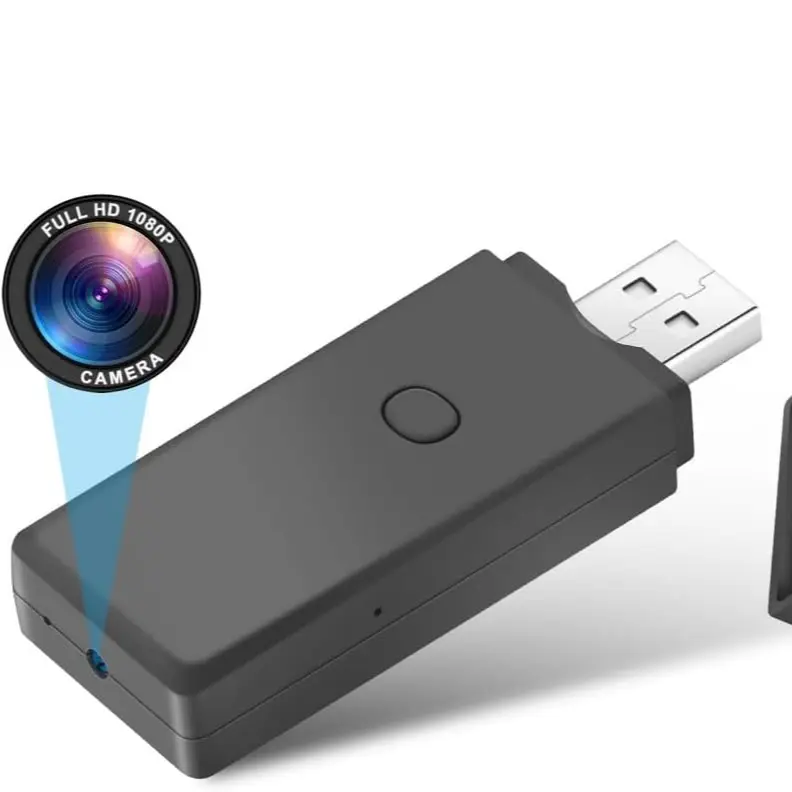 USB Flash Drive Camera – Hidden Mini Body Camera, Portable Security Recorder with Motion Detection, No WiFi Plug & Play for Home, Office & Travel