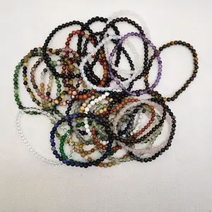 4MM Gemstone Crystal Bracelet Natural Jewelry