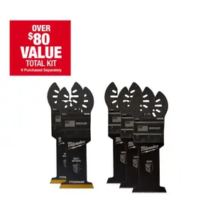 Milwaukee 1-3/8 Multi-Tool Oscillating Blade Set (5-Piece)