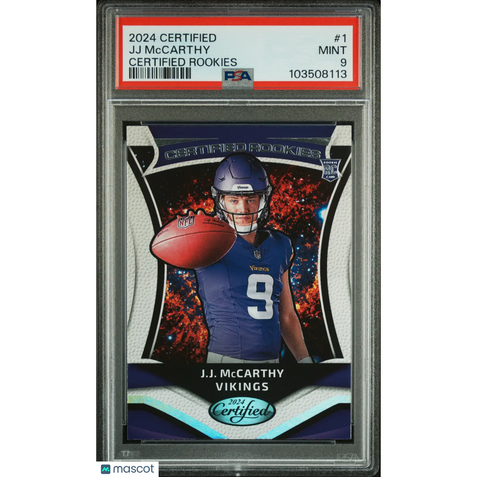 2024 Panini Certified Certified Rookies JJ Mccarthy #1 PSA 9