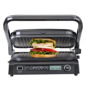 【Summervibes】VEVOR 7 IN 1 Commercial Electric Griddle,  14.4" 1800W Indoor Countertop Grill, Stainless Steel Restaurant Teppanyaki Grill with Non Stick Iron Cooking Plate, 0-446℉ Adjustable Temp Control 110V