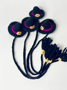 Handmade Crochet Witch Hat Bookmark – Spooky & Spellbinding