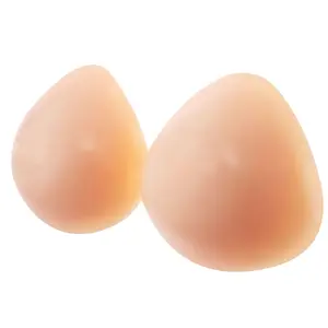 NORFULL Self Adhesive Silicone Breast Forms Triangle Fake Breast Enhancer With Nipple For Mastectomy Crossdresser 1 Pair