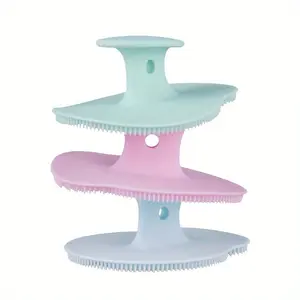 1pc New face wash silicone face wash soft skin with facial cleanser Using facial cleanser to clean pores Blackhead gourd-shaped silicone face wash wash multi-purpose multi-functional cleaning brush