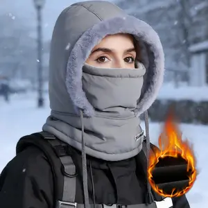 2PCS/1PC Unisex Winter Fleece Trapper Hat - Windproof Snowproof Ear Flaps Warm Cap for Skiing Cycling Outdoor Sports