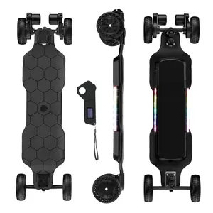 [Pro E-Glide] High-Powered Electric Skateboard with Remote, 32MPH/28MPH,3000W/1200W Motor, Ambient Light, Replaceable battery, Powerful Off-Road Electric Longboard for Adults & Teens