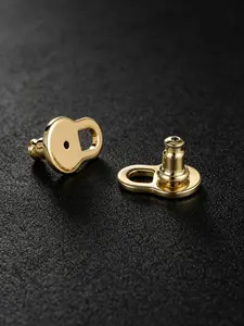 18k Gold Plated Earlobe Extender for Women, Heavy Dangle Earrings Backing, Comfortable Stud Earring Backer, Fashion Jewelry Accessory, Trendy Earrings