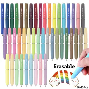 Erasable Gel Pens, 9/45 Colors Rotary Retractable Fine Point Erasable Pens,Vibrant Color Selection,Cute Eggshell Design,Erasable Ink,Make Mistakes Disappear for Drawing Writing Planner and Crossword Puzzles, Art Pens