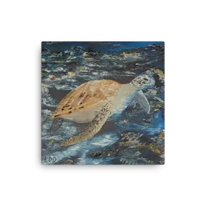 RDRY Turtle Glide Thin Canvas Print