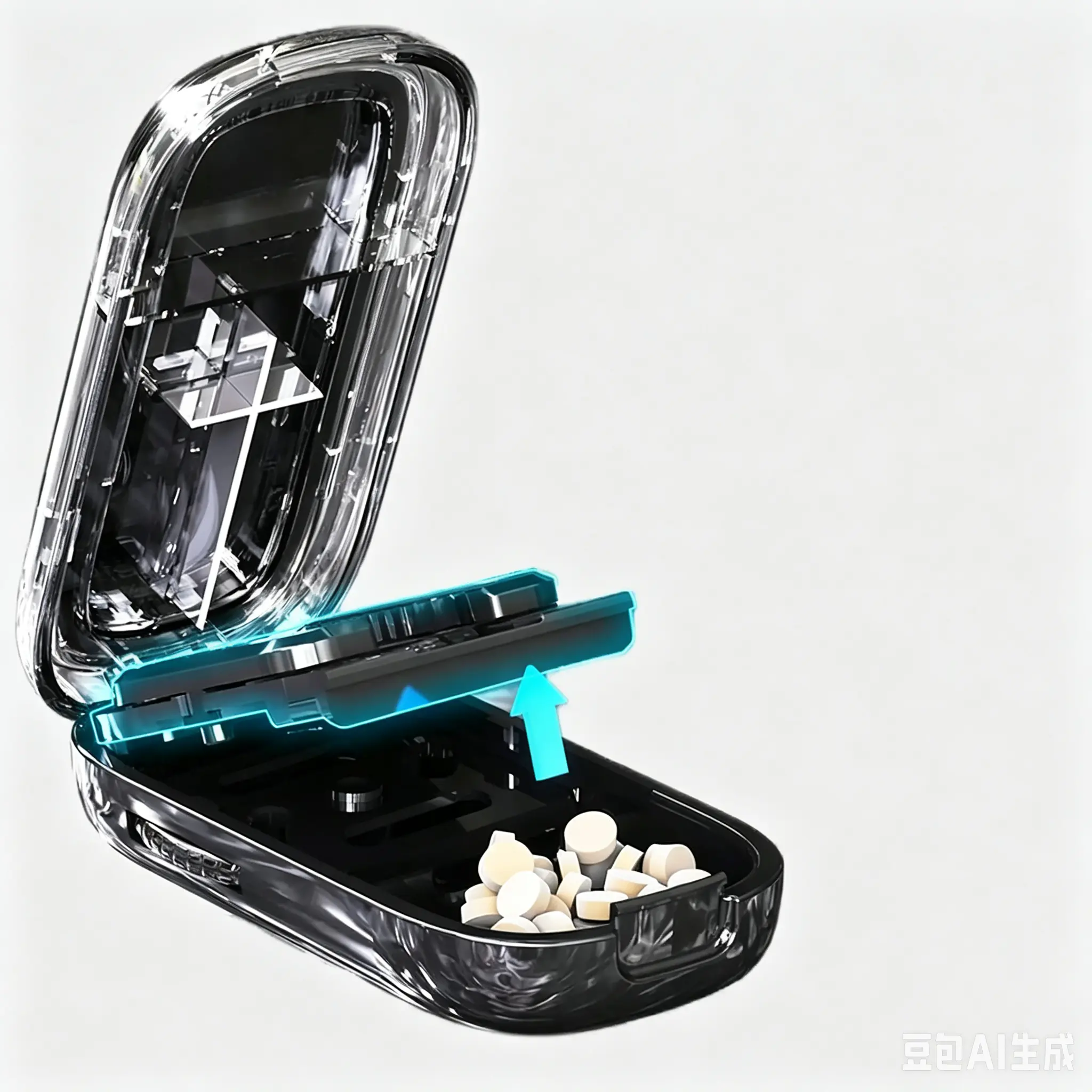 [TikTok Shop Deals for You Days] Upgrade Compact 3-in-1 ABS+PC Durable Pill Cutter Organizer, Portable Travel Pill Case, Medicine Cutting Aid for 1/2 1/3 1/4 Doses, Fits All Tablet Sizes, Youth-Friendly Home Storage Box, Multi-Dose