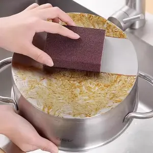 Diamond Sand Sponge Eraser Kitchen Cleaning Brush, Rust Removal Pot Bottom Stain Remover, Powerful Grease Cleaner, Square Sponge, Kitchen Cleaning Tool