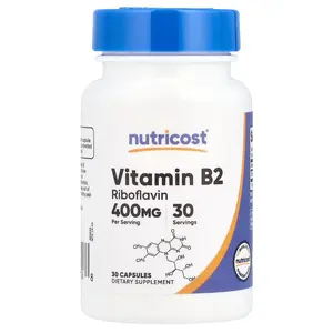Nutricost Vitamin B2, 400 mg, 30 Capsules