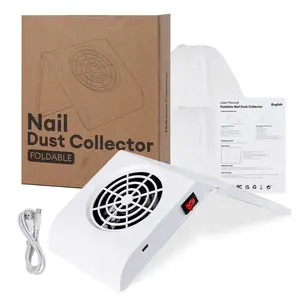 Foldable Nail Vacuum Cleaner, Nail Dust Collector, Powerful Suction, Low Noise Operation, Ideal for Manicure Use, Easy to Carry and Store, Nail Art Accessories, Nail Care Tool
