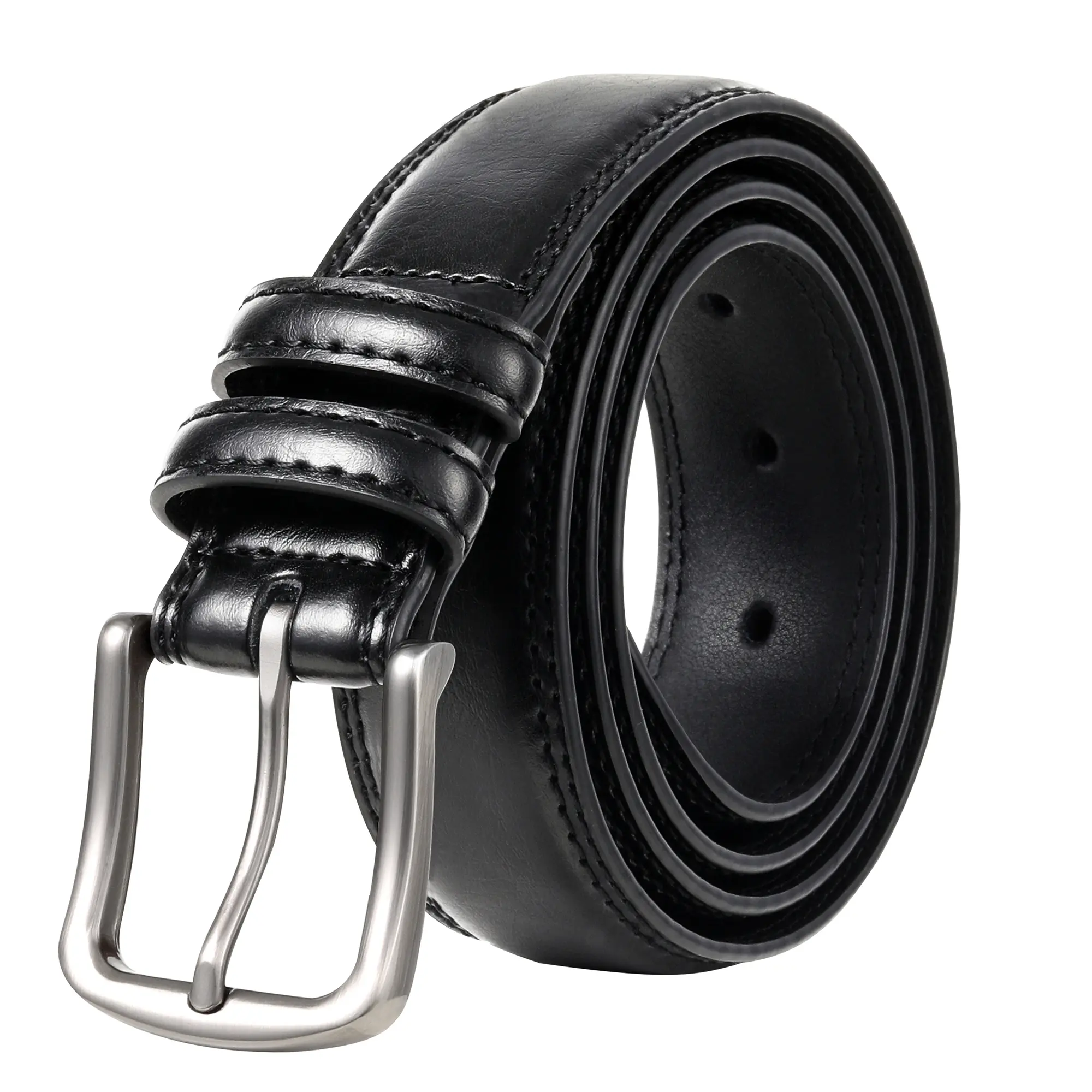 BRUNO MARC Men's Genuine Leather Casual Dress Belt - Casual Business Accessory with Leather Buckle, Casual Business Belt, Leather Buckle Belt