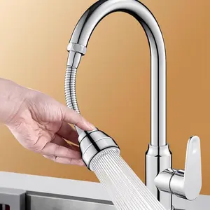 Swivel Faucet-Extender Sink-Aerator - 3 Modes Splash Water Filter Extension, Kitchen Bathroom 360° Rotatable Spray Attachment, Multifunctional Universal Robotic Arm -Wash Hand/Hair/Face