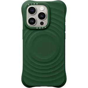 casetif  Ripple Phone  Case [Silicone/Compatible with Magsafe / 6.5 ft. 2X Military Grade Drop Protection] - Deep Green