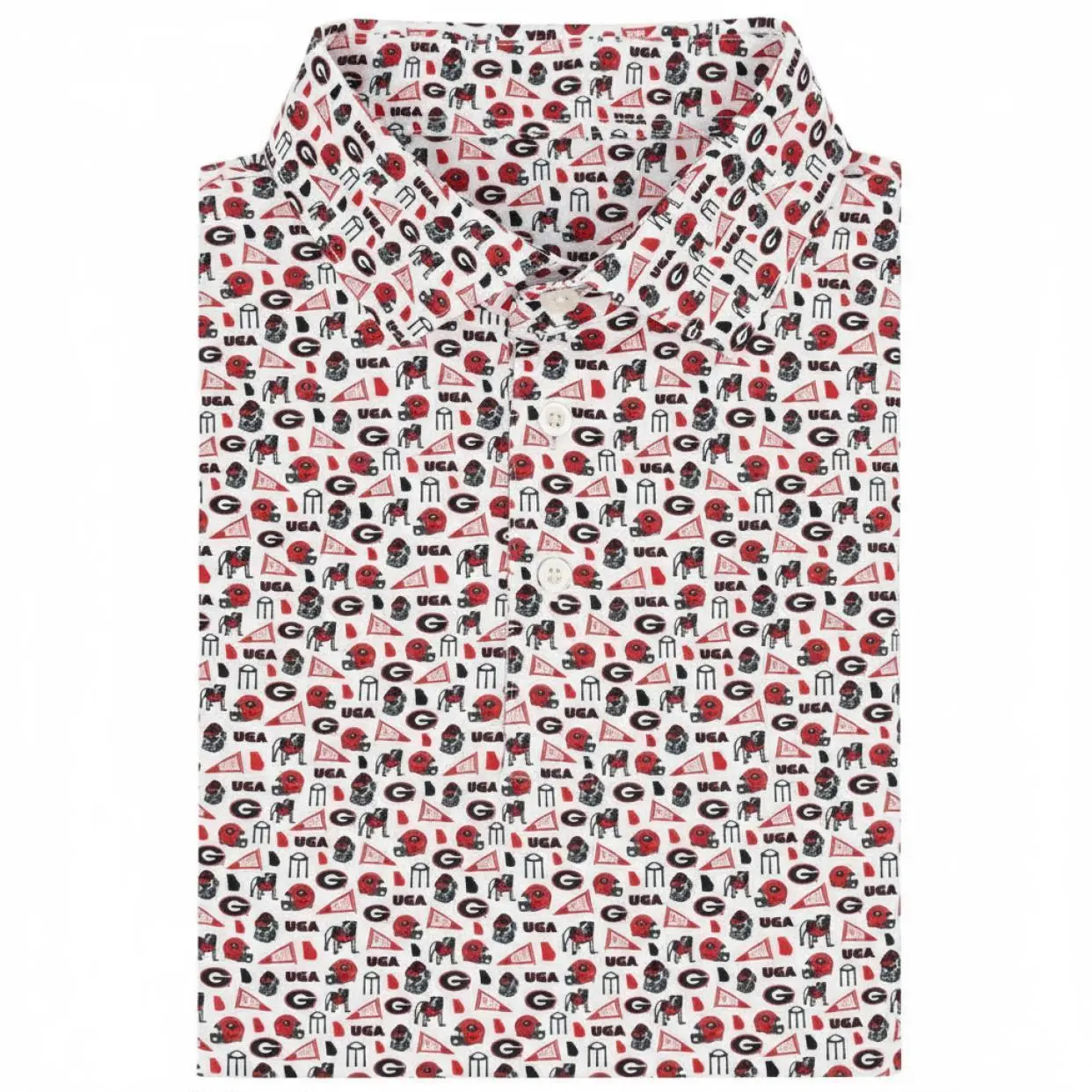 Men’s Georgia Gameday Polo, Classic Collegiate Style Shirt