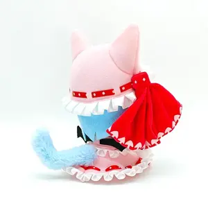 20cm Game TouHou Project Fumo Remilia Scarlet Cat Kawaii Cosplay Soft Cotton Doll Anime Lovely Sitting Plushies Toy Figures Gift