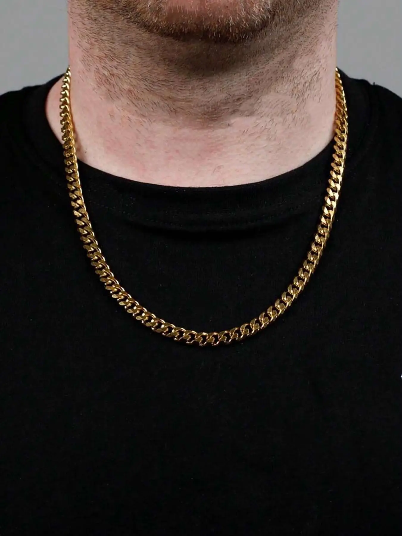 Men's Minimalist Chain Necklace, Cuban Link Necklace, Fashionable ...