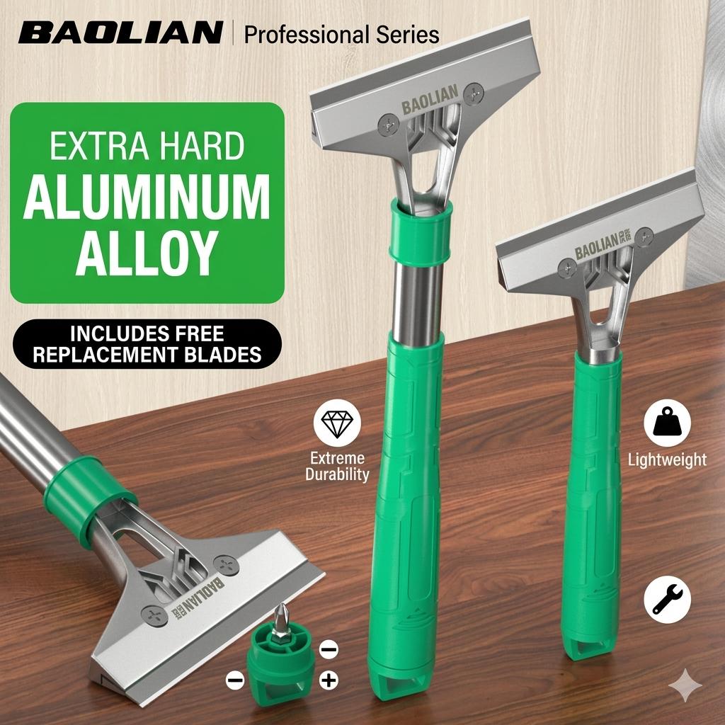 2Pcs Heavy Duty Aluminum Alloy Scraper Tool with SK5 Carbon Steel Blades, Professional 4-Inch Razor Scraper for Floor, Wall, and Glass Cleaning, Ergonomic PVC Padded Handle Paint and Adhesive Remover 2Pcs Heavy Duty Aluminum Alloy Scraper Tool with SK5 Carbon Steel Blades, Professional 4-Inch Razor Scraper for Floor, Wall, and Glass Cleaning, Ergonomic PVC Padded Handle Paint and Adhesive Remover