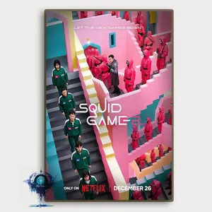 Squid Game Movie Poster,Wall Art ,Art Home decoration Poster,Gifts High Quality ,Canvas Art Print