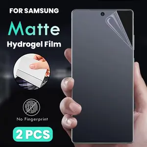 2 Pcs Matte Hydrogel Film For Samsung Galaxy S26 Ultra S26 Plus S26 S25 Ultra S24 FE S23 S22 S21 S20 Ultra Plus FE Smartphone Screen Protector On Samsung Note 20 Ultra 10 Plus - Anti-Fingerprint & Full Coverage![2 Pack]