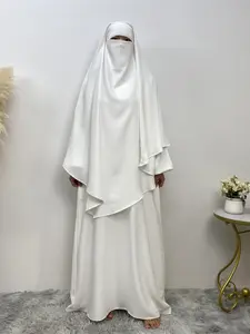 Women's Solid Color Khimar, Modest Fashion Comfortable Khimar for Daily Wear, Fashionable Modest Hijab, Women's Islamic Clothing for Summer, Hijab