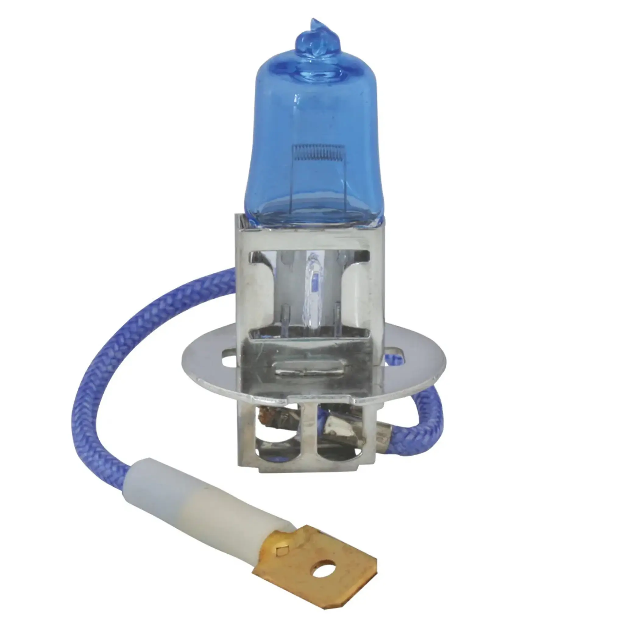 Grand General H3 Headlight Halogen Bulb, 12V DC, 55W, 100W, Icy Blue Lighting for Automotive & Motorcycle Use