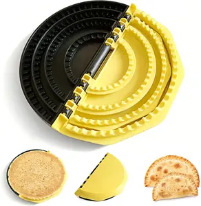 4-in-1 Tortilla Sealer, Adjustable Size for 6"-8"-10" Crust, Detachable Shark Tooth Design, BPA-Free, Dishwasher Safe - Makes Sealed Quesadillas, Tacos, Burritos, Dumplings