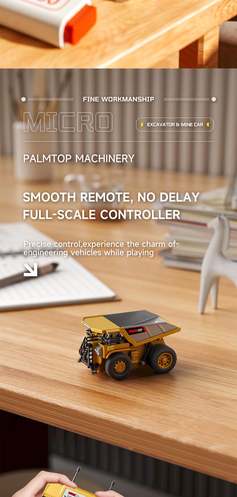 BRRRRT 1/64 RC Forklift Toy Remote Control Excavator RC Dump Truck RC Bulldozer for Adults Kids Boys and Girls RC Construction Vehicles