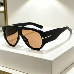 Retro Oversized Aviator Sunglasses for Women Men UV400 Protection Lightweight Unisex Pilot Frame Beach Summer Punk Trendy Eyewear