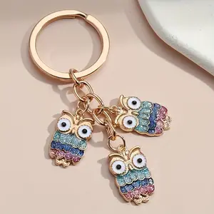 Owl Keychain, Cute Animal Enamel Keychain - Kawaii Bag Charm Pendant, Perfect Gift for Kids, Birthday, Christmas & Friendship (1 Piece)