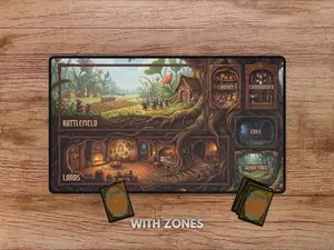 Mouse Kingdom MTG Playmat, Bloomburrow Playmat With Zones, Bloomburrow TCG Playmat, Cute Mouse Playmat, Fantasy Playmat, Commander Playmat – FASTSHIPPING