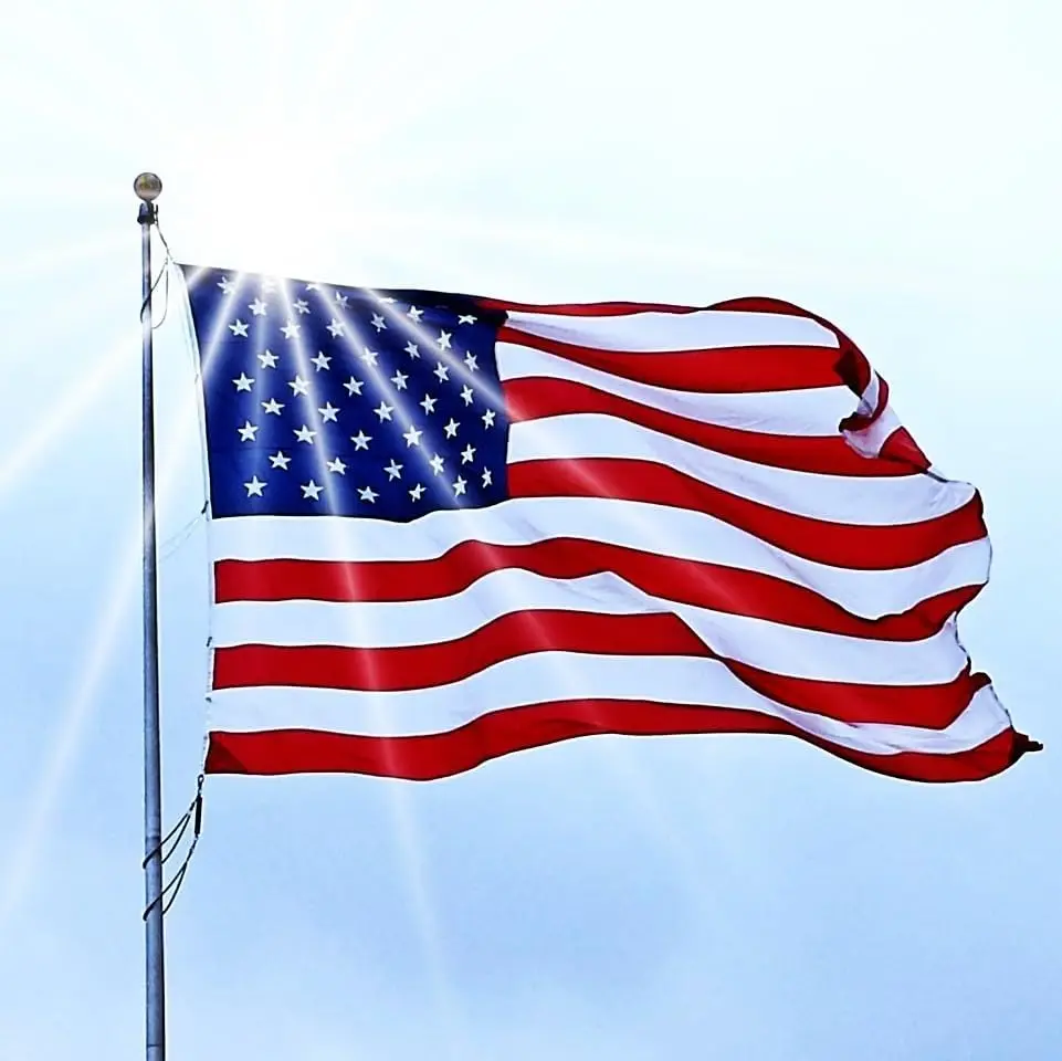 American Flags for Outside 4x6, USA US Flag Heavy Duty Outdoor, Made of 210D Oxford Fabric, Embroidered Stars, Brass Grommets