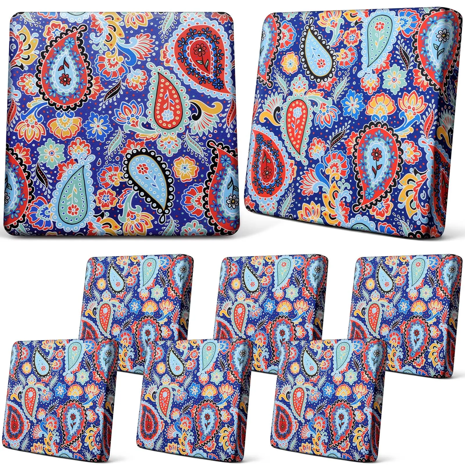 8 Pcs Colorful Paisley