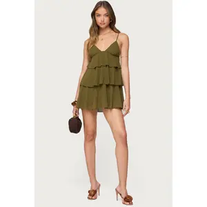 Gwynne Chiffon Ruffled Mini Dress
